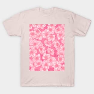 The cute pink Japanese cherry flowers T-Shirt